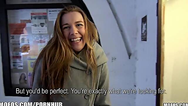 Amateur Czech is picked up in the streets & paid to model & bang